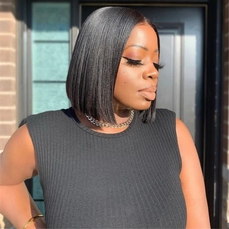 Blunt Cut Bob Wig HD Lace