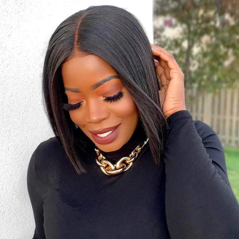 Blunt Cut Bob Wig HD Lace