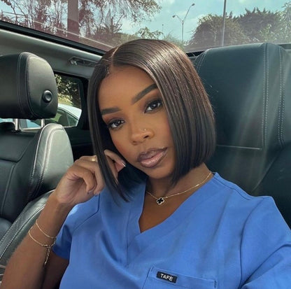 Blunt Cut Bob Wig HD Lace
